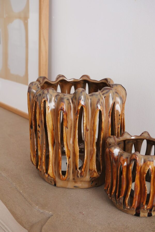Bougeoir marron