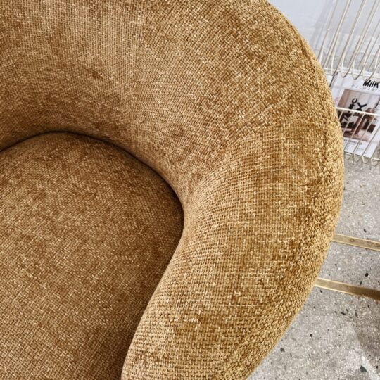 Fauteuil tissu bronze