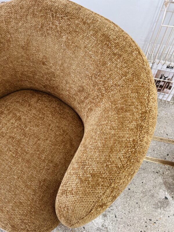 Fauteuil tissu bronze