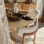 Chaise bois et tissu