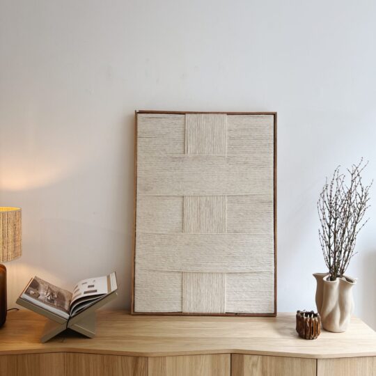 Tableau en laine et bois