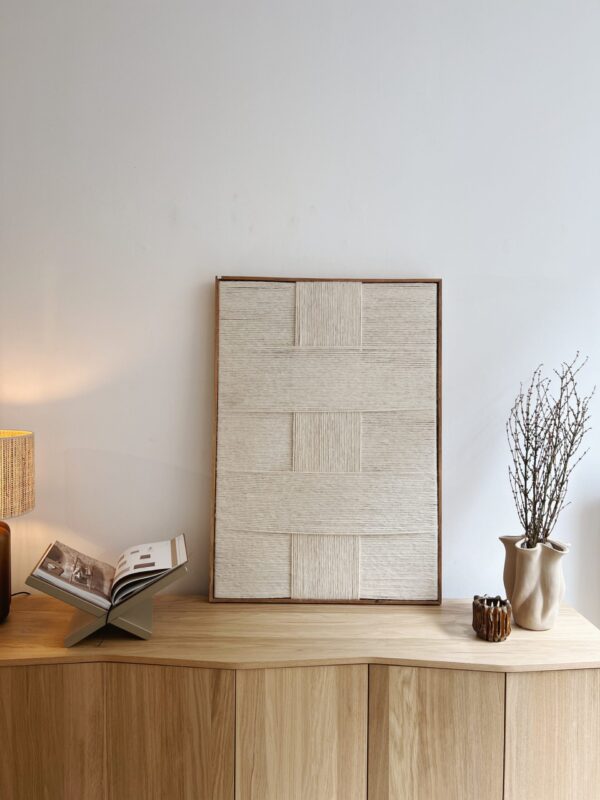 Tableau en laine et bois