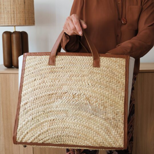 Panier cuir