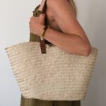 panier avec anse en cuir