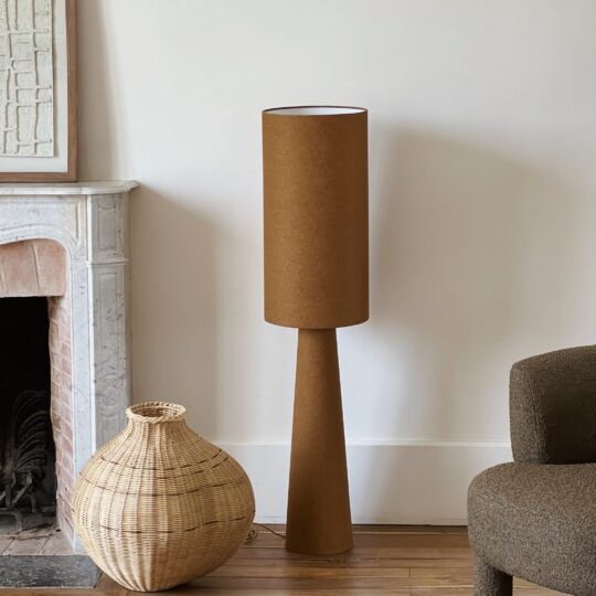 Lampadaire tissu bouclette