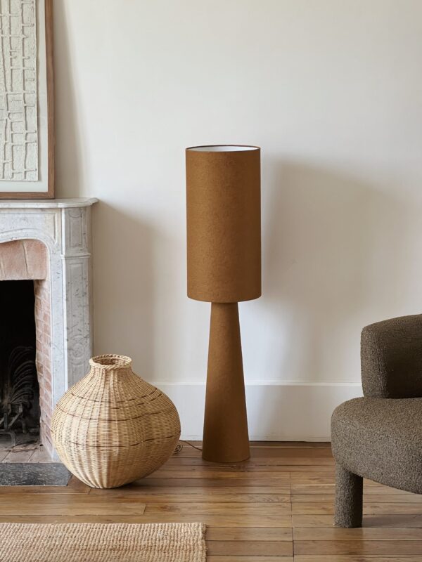 Lampadaire tissu bouclette