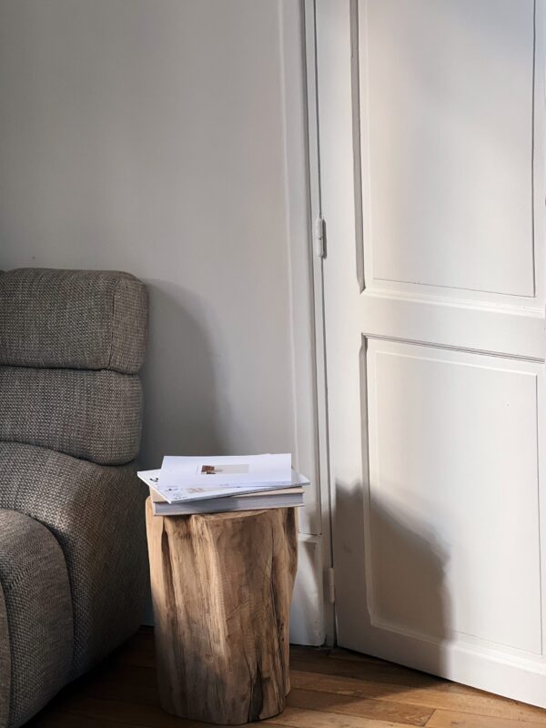 Tabouret en teck recyclé