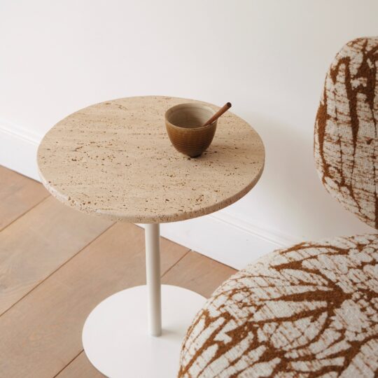 Table d'appoint travertin
