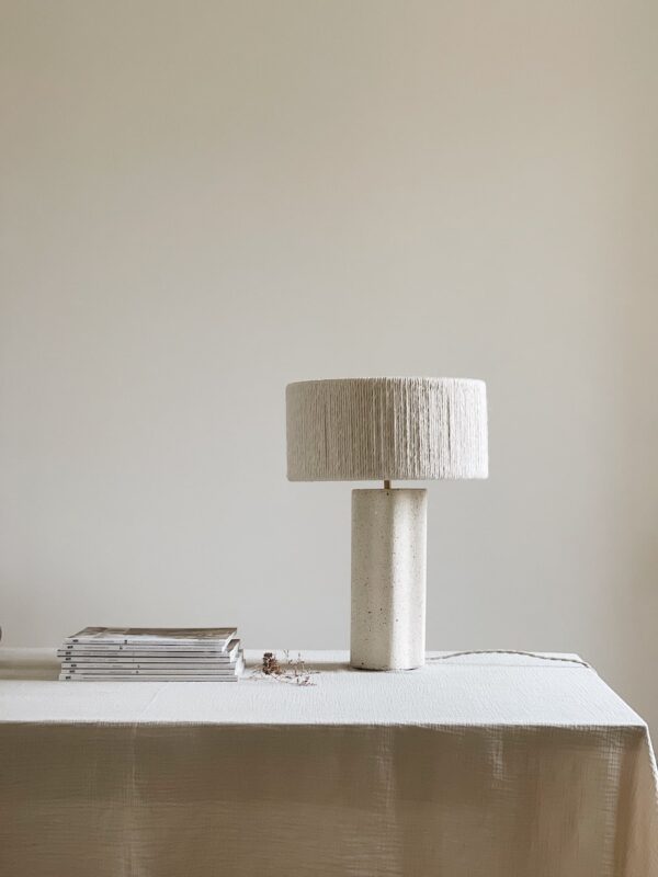 Lampe Béton Fait Main "Blanche"