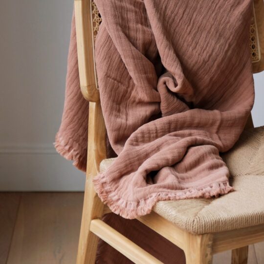 plaid en gaz de coton