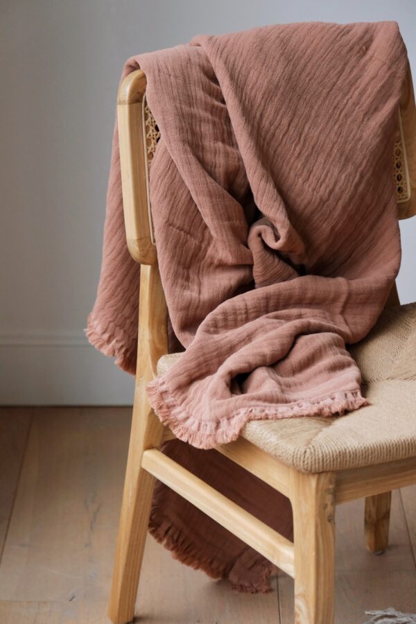 plaid en gaz de coton