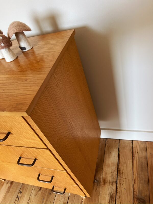 Commode vintage en bois 4 tiroirs