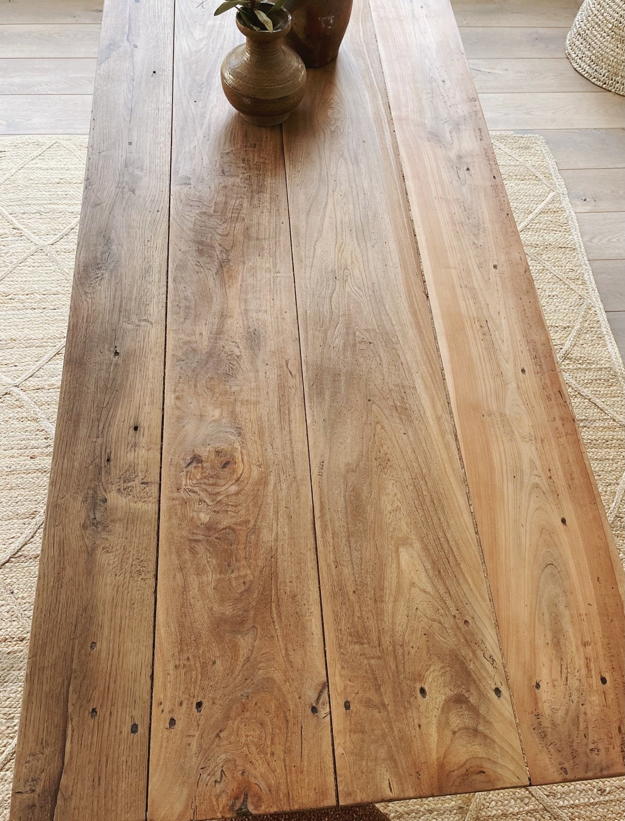 Table de ferme ancienne en bois massif – Image 5