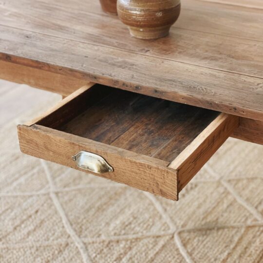 Table de ferme vintage bois vieilli