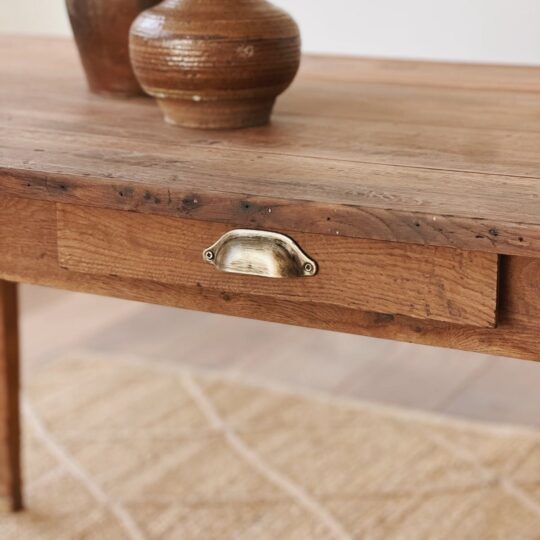 Table de ferme ancienne en bois massif – Image 6