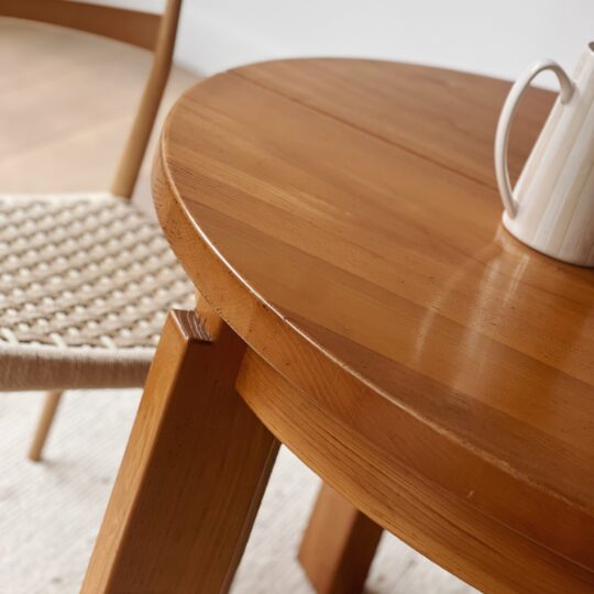 Table en orme massif avec rallonges – Image 3