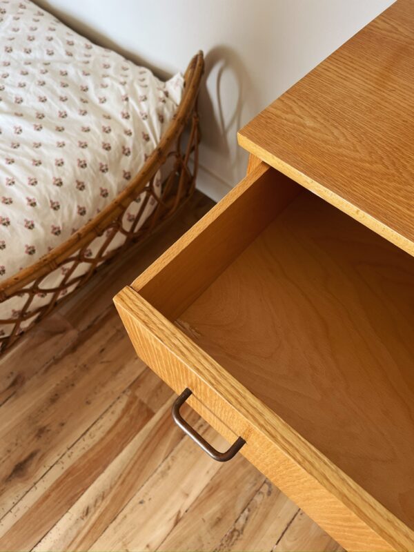 Commode vintage en bois 4 tiroirs