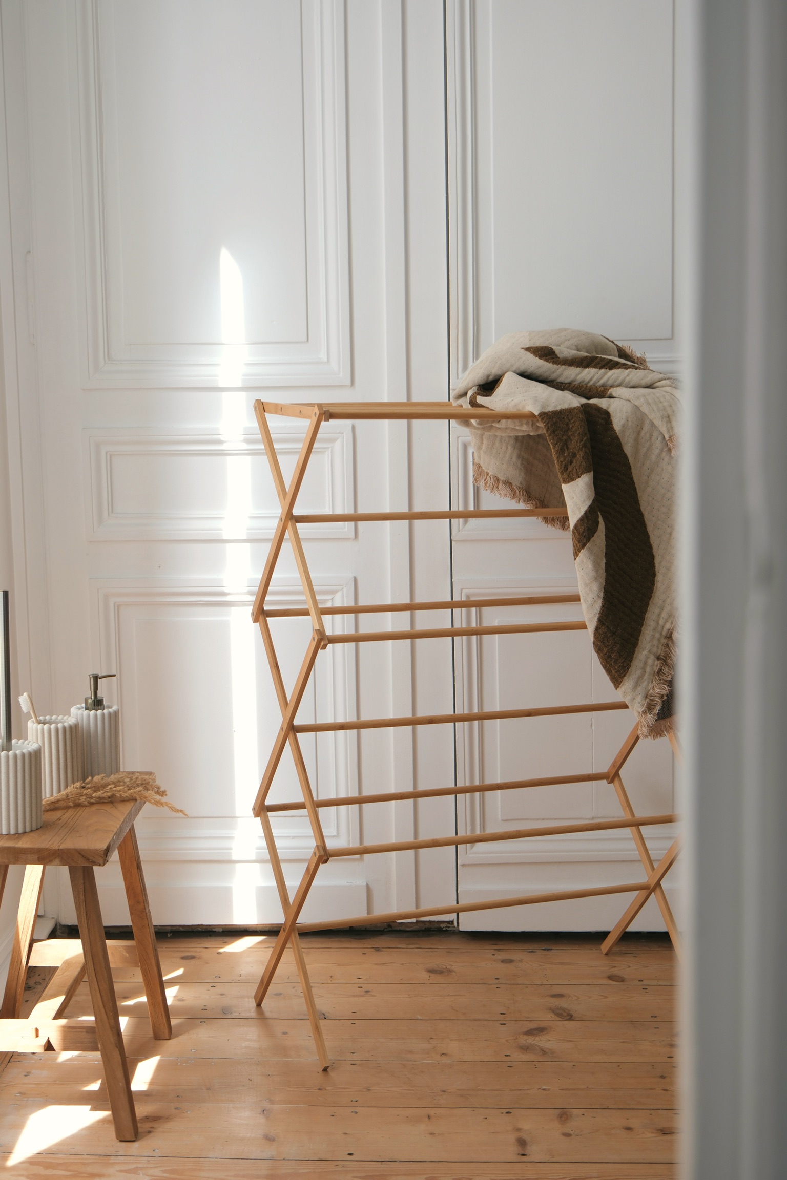 étendoir pliable en bois