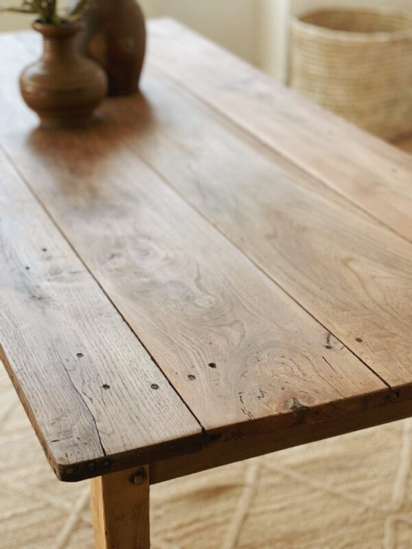 table-de-ferme-vintage Table de ferme ancienne en bois massif