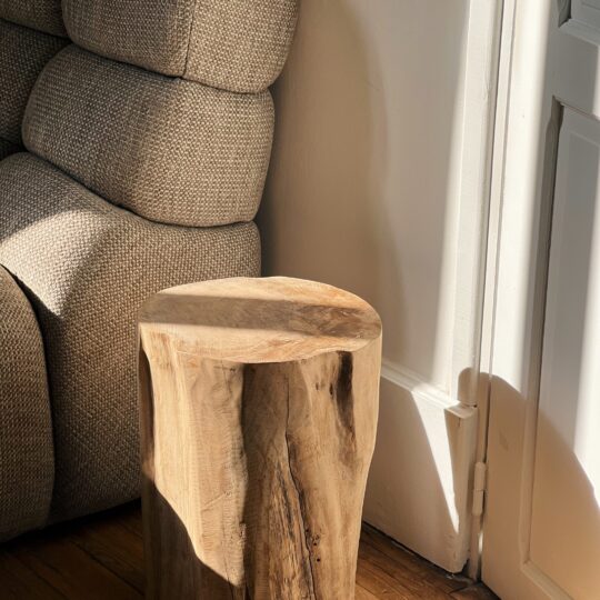 Tabouret en teck recyclé – Image 2
