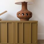 meuble TV métal kaki