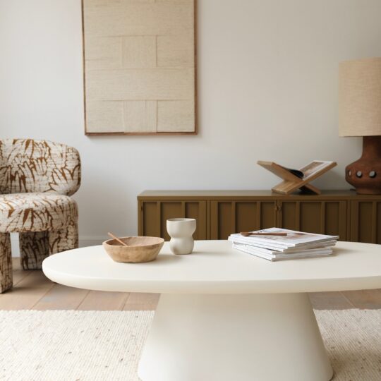Table basse ciment blanc – Image 2