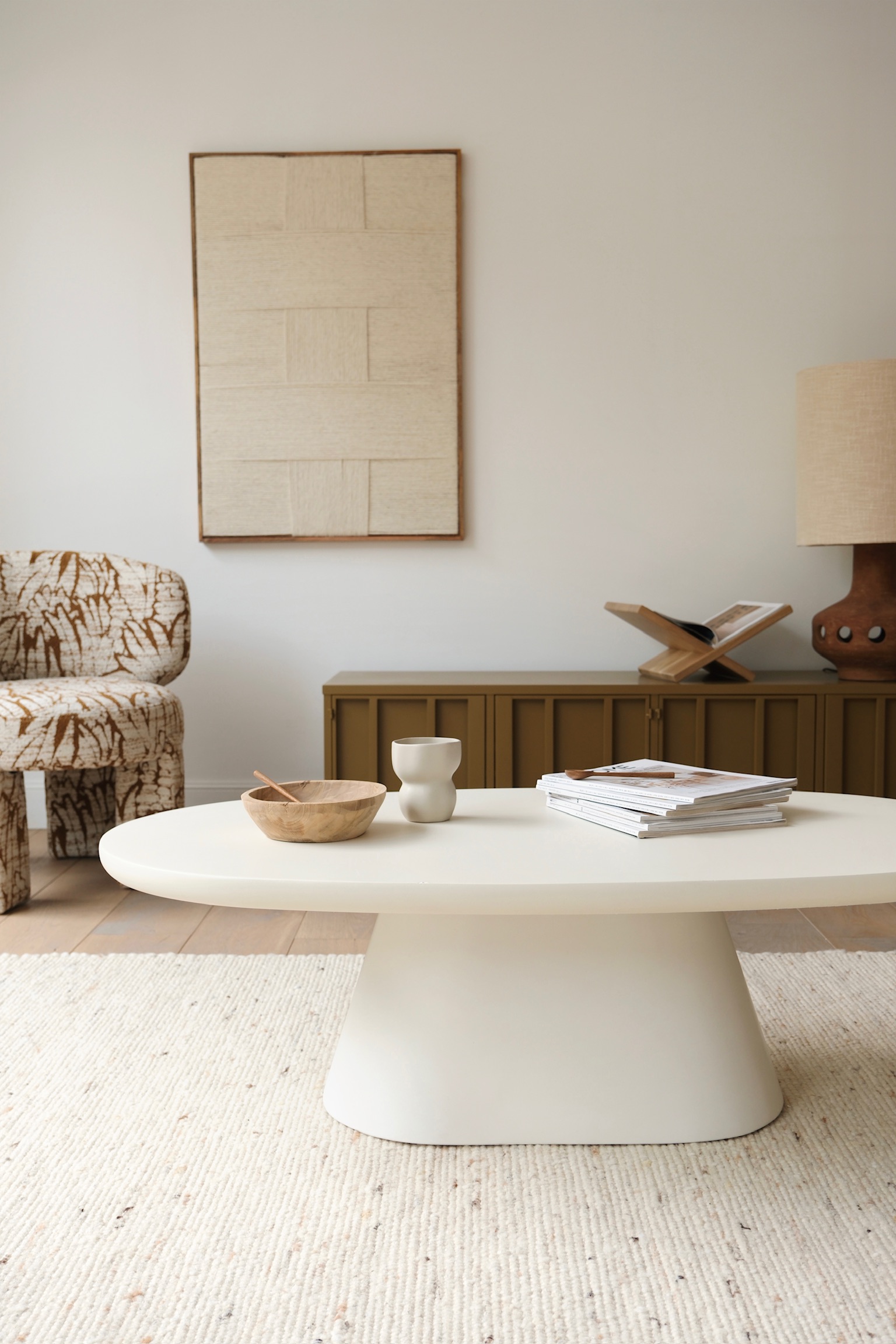 Table basse ciment blanc – Image 2