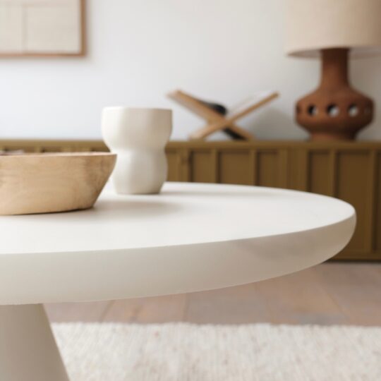 Table basse ciment blanc – Image 3
