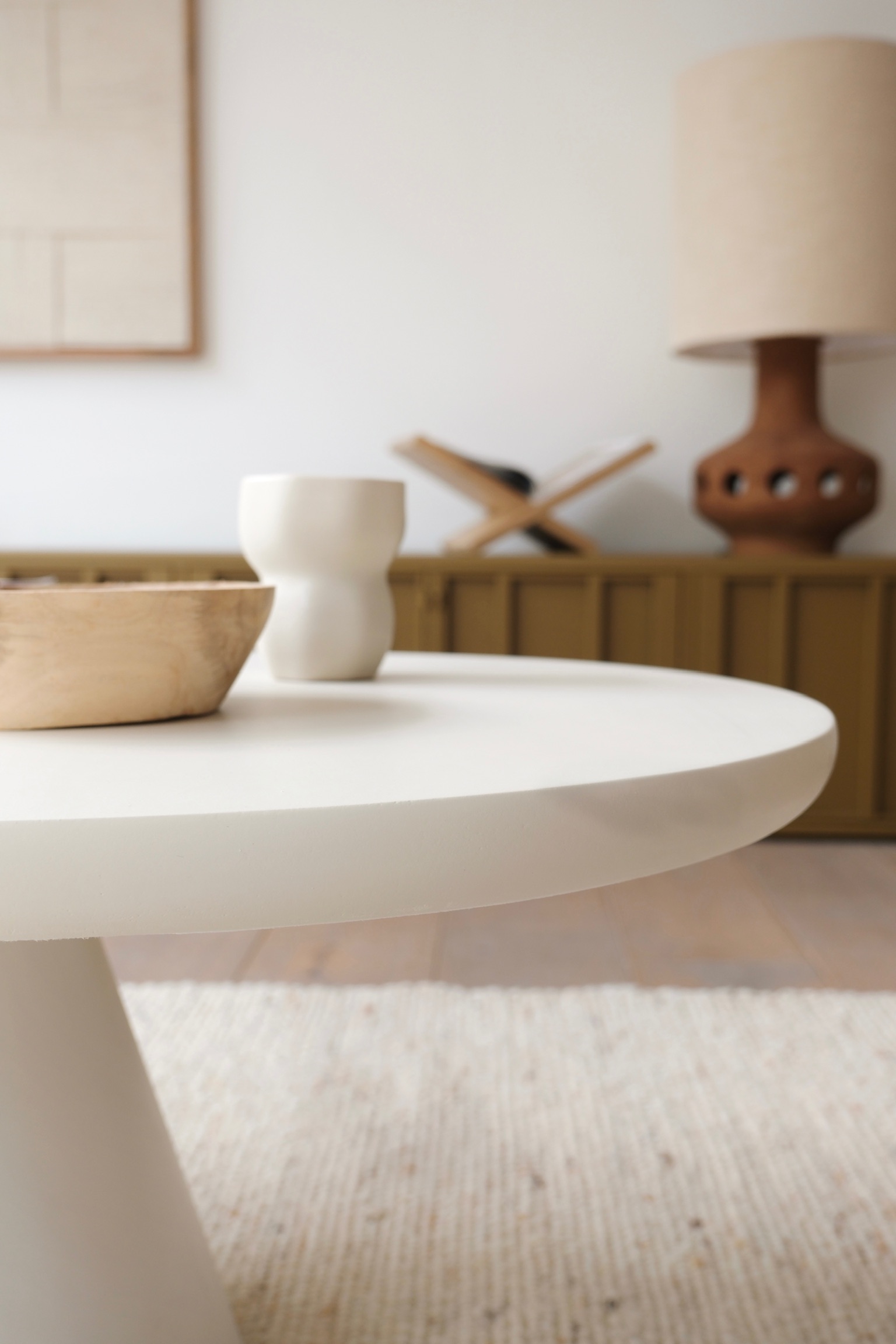 Table basse ciment blanc – Image 3