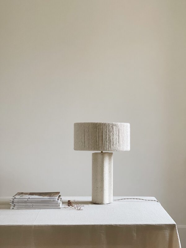 Lampe Béton Fait Main "Blanche"