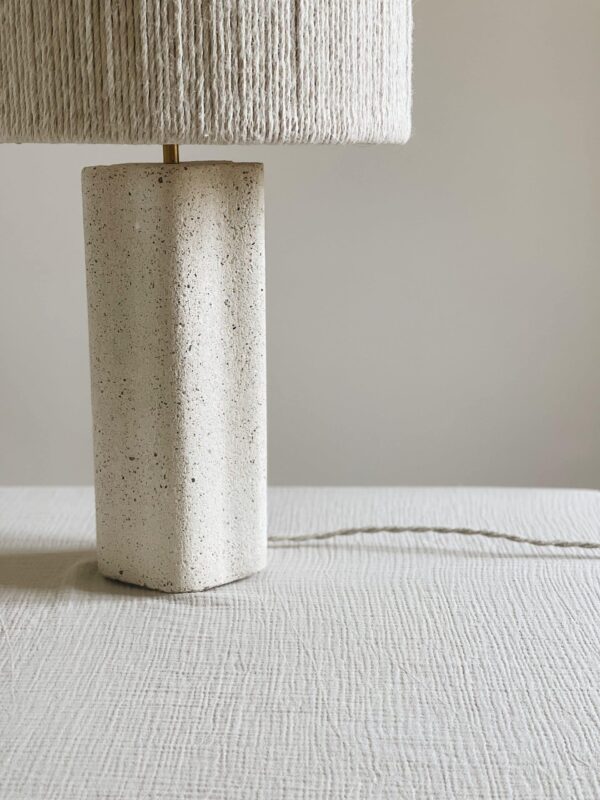 Lampe Béton Fait Main "Blanche"
