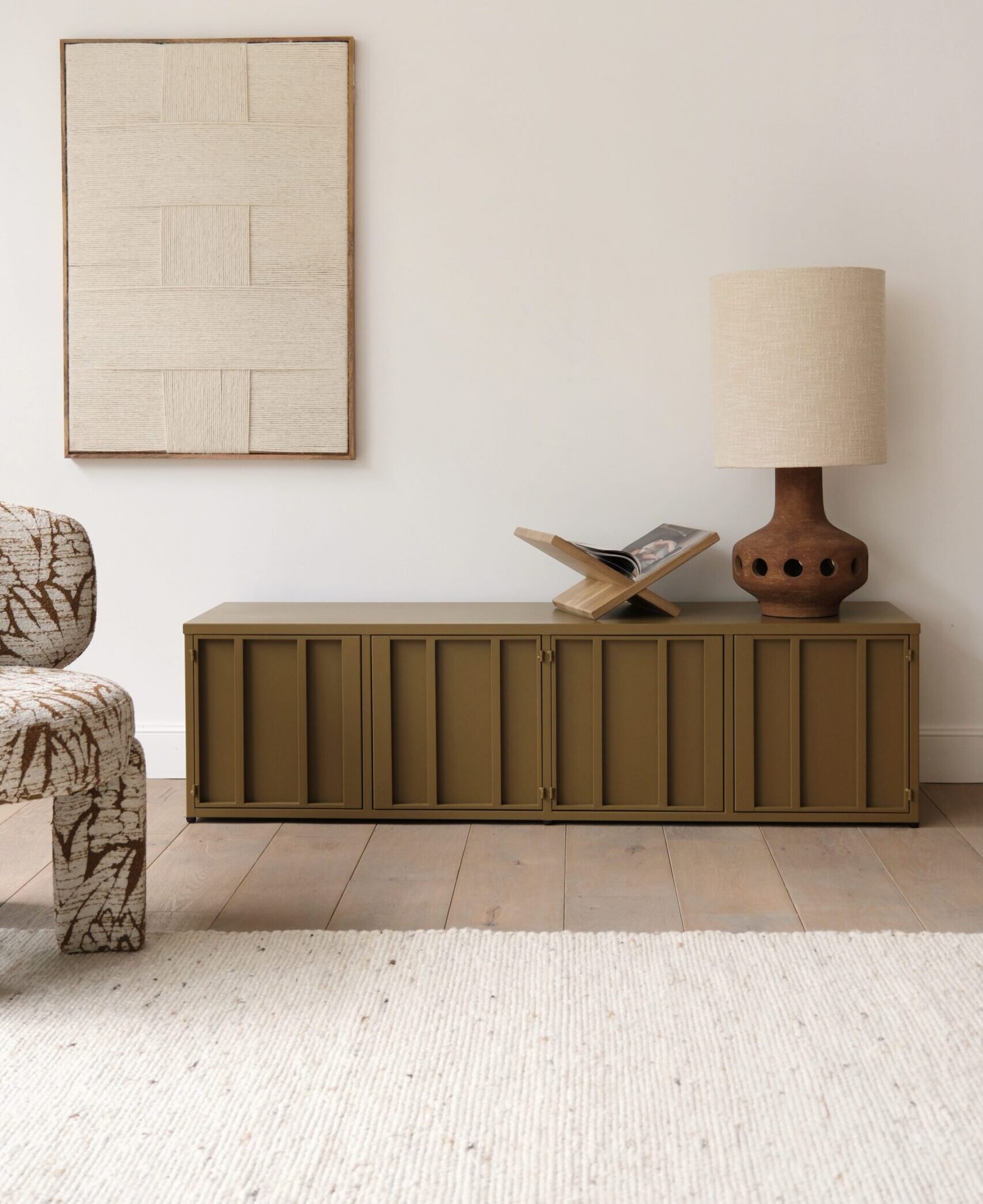 Lampe en grès avec abat jour – Image 3