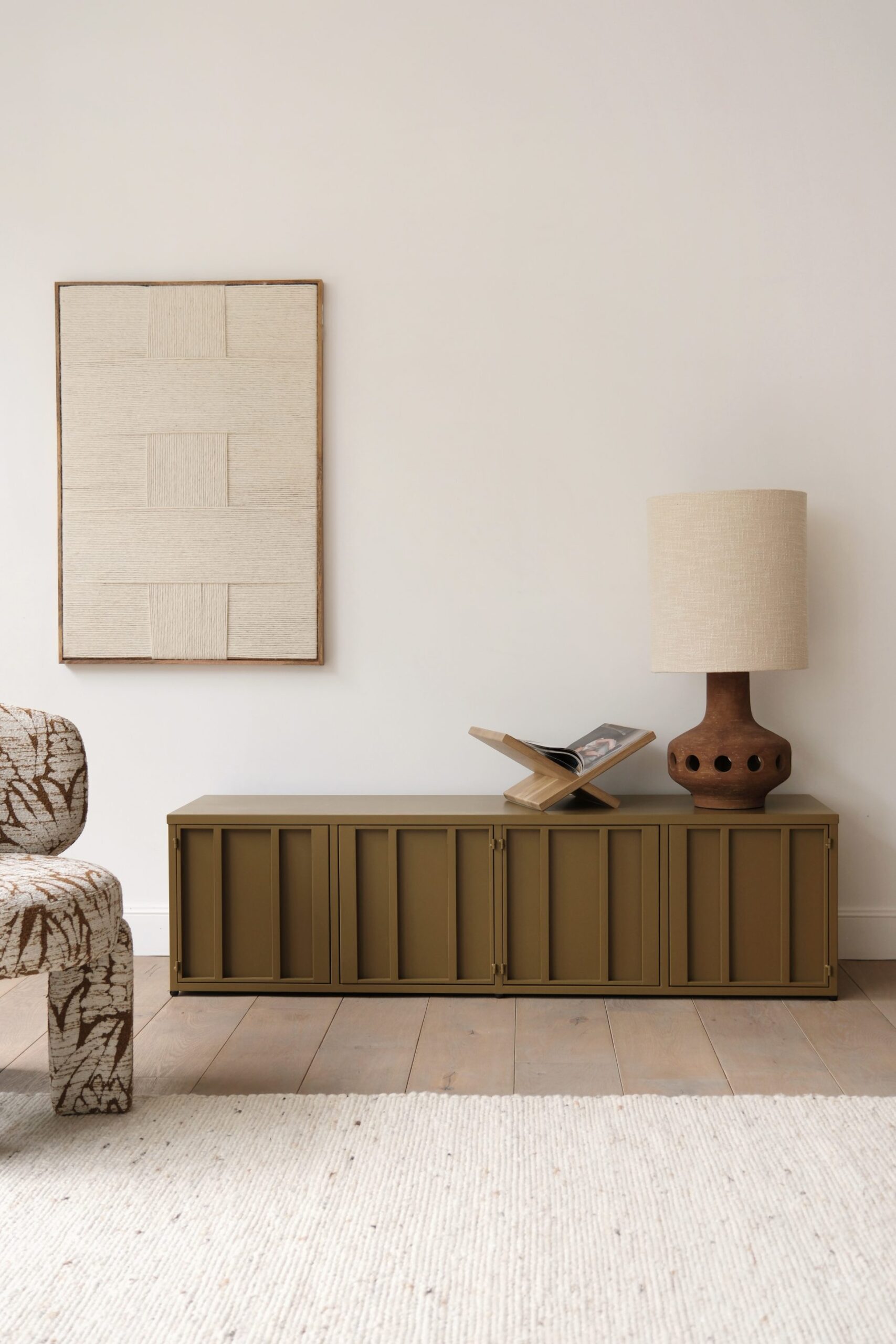 Lampe en grès avec abat jour – Image 3