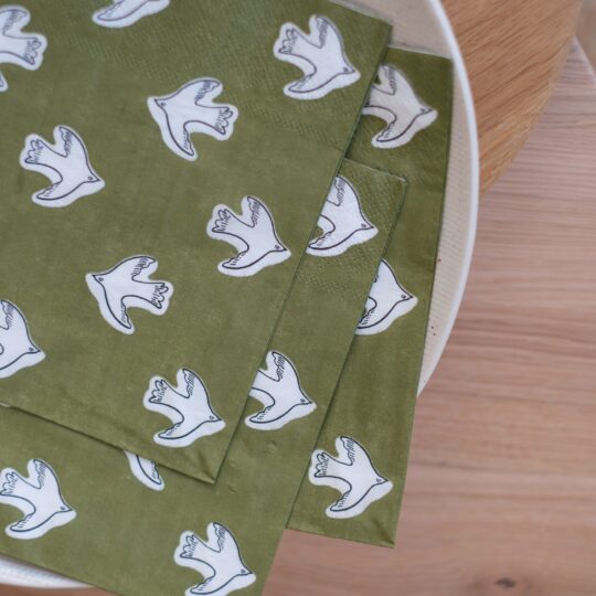 serviettes en papier kaki