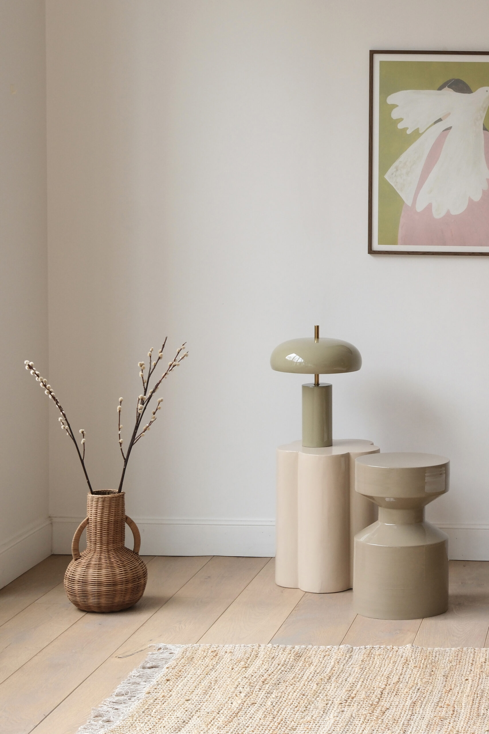 Grand vase déco en rotin – Image 2