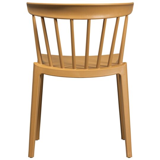Chaise de jardin en résine moutarde