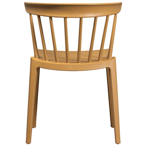 Chaise de jardin en résine moutarde