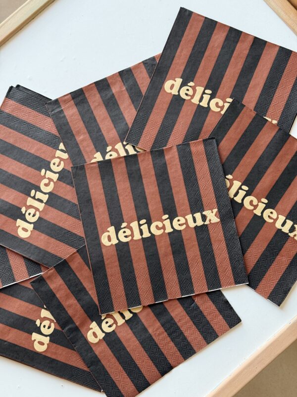 serviette-papier-delicieux Serviettes en papier rayures