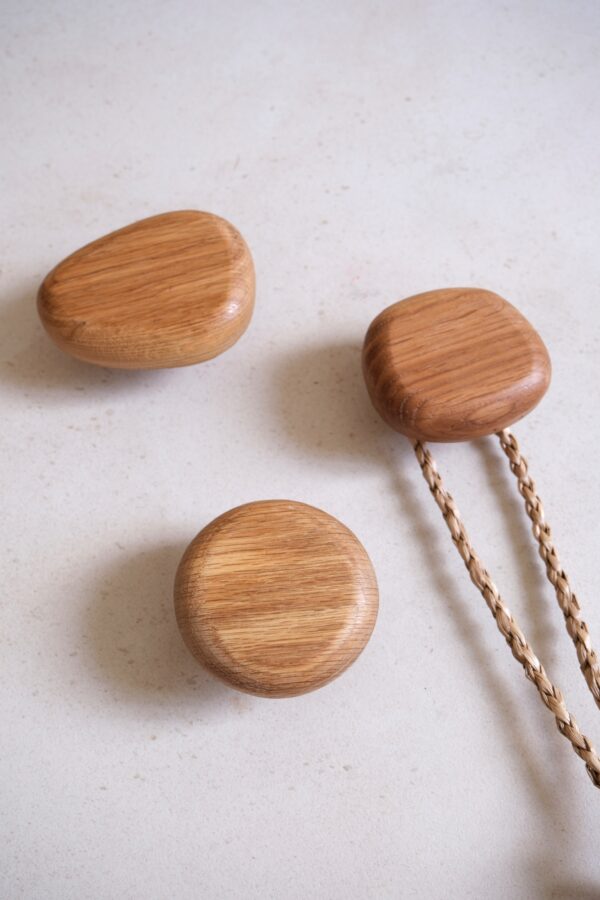 lot de 3 patères bois