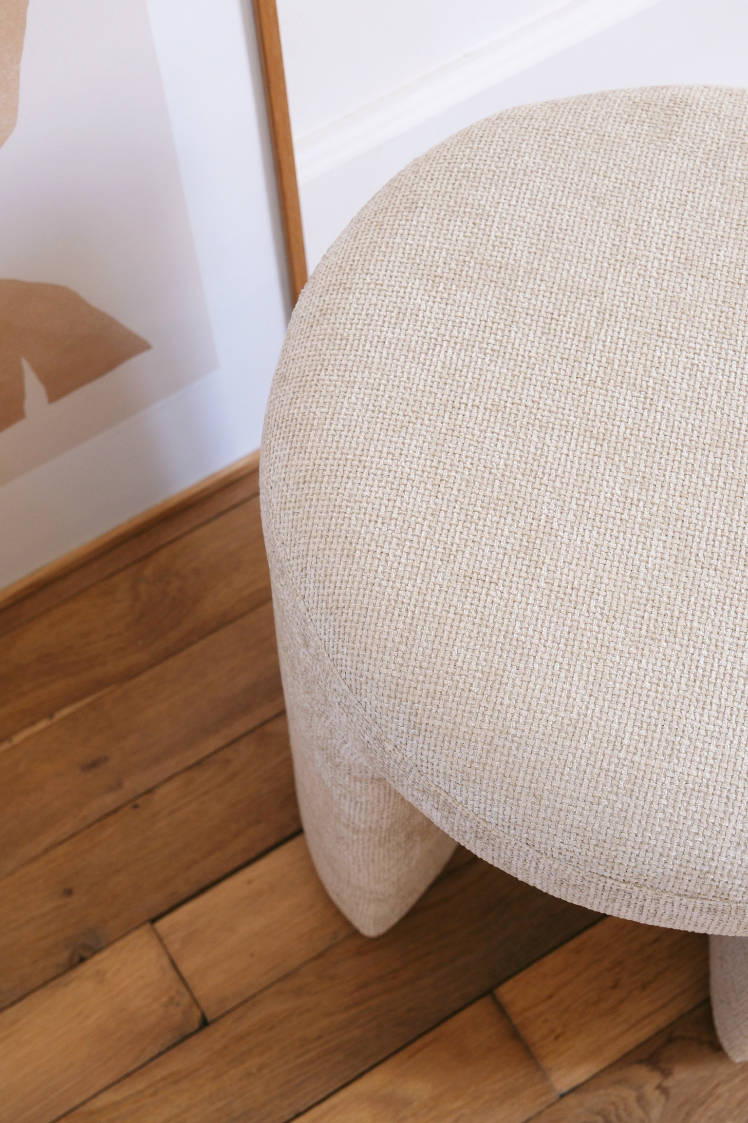Tabouret rond en Tissu – Image 3