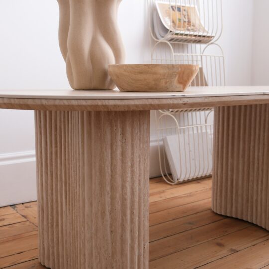 Table de salon effet marbre