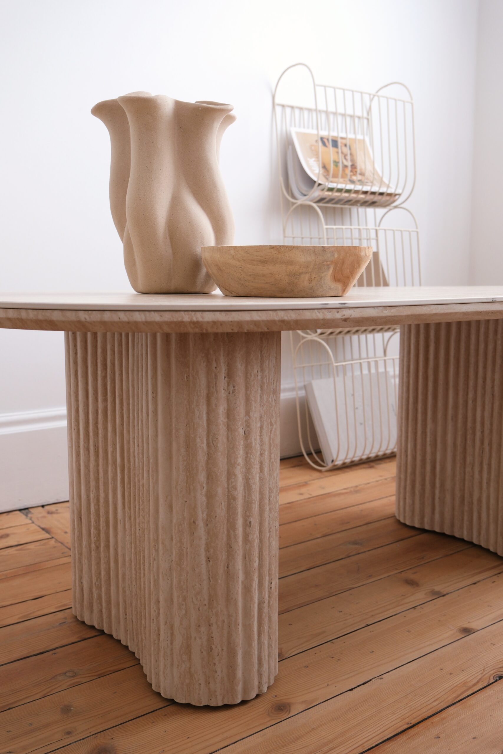 Table de salon effet marbre