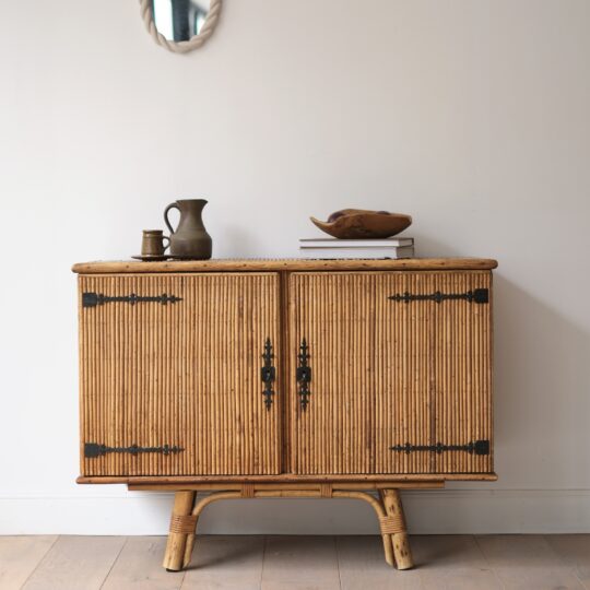 Buffet vintage en rotin Audoux & Minet