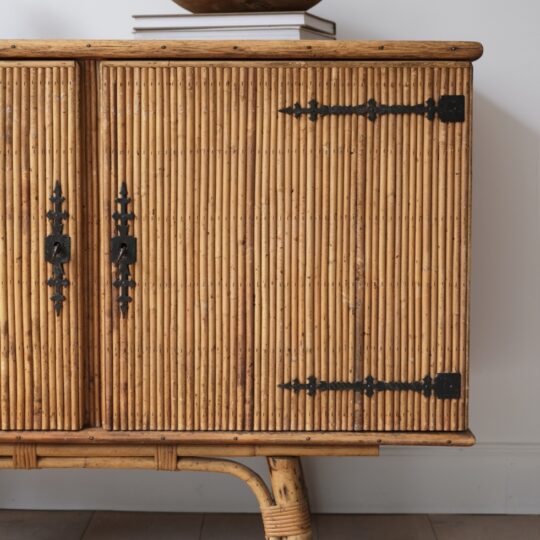 Commode vintage en rotin