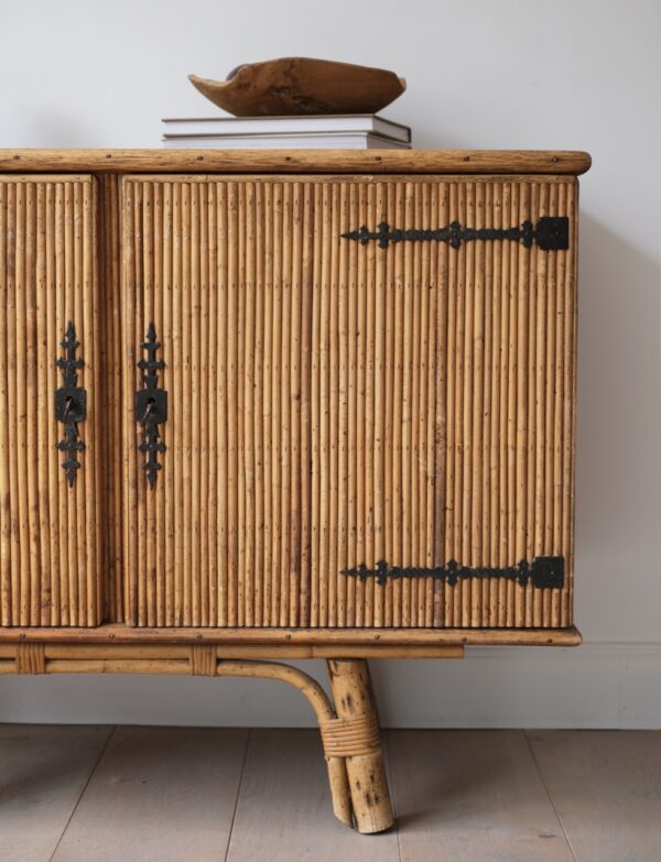 Commode vintage en rotin
