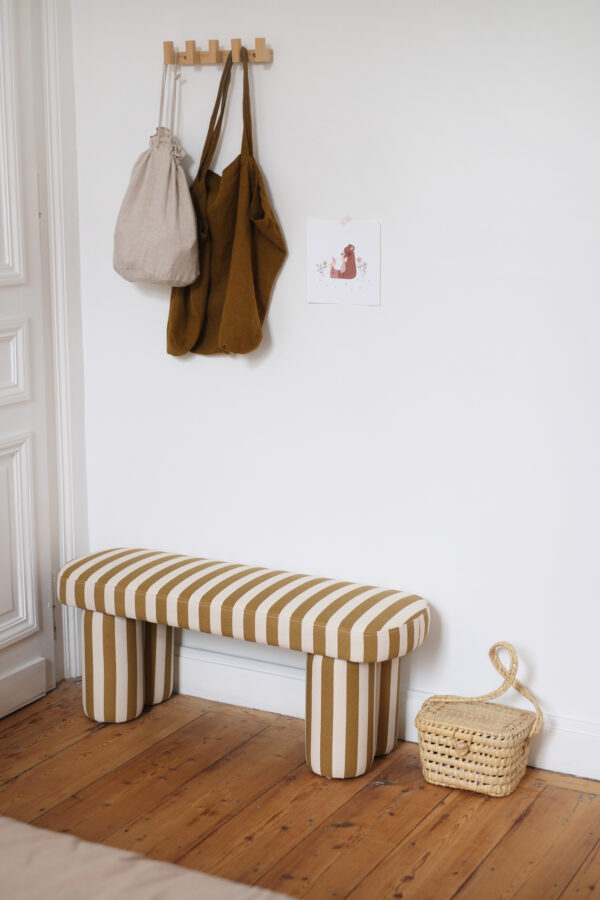 banc enfant rayé