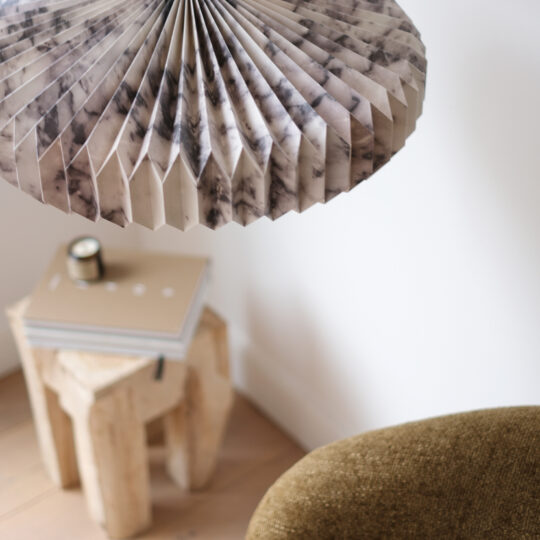 lampe origami marbre ellipse