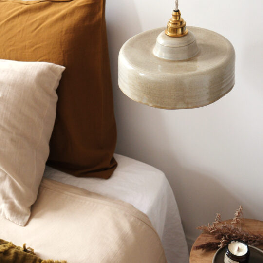 Suspension ursule en céramique vert de gris