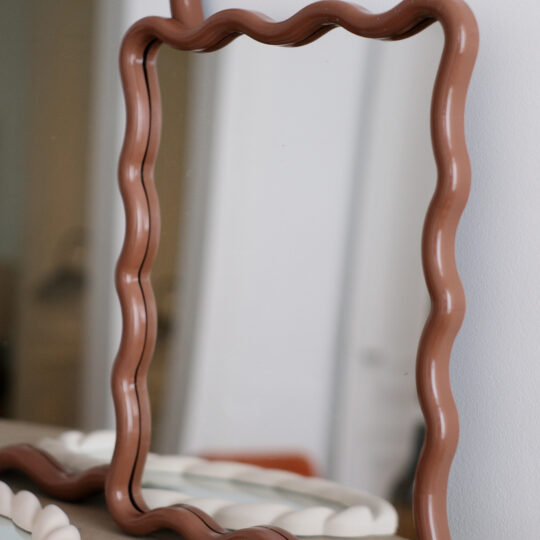 miroir mural ondulé rectangulaire