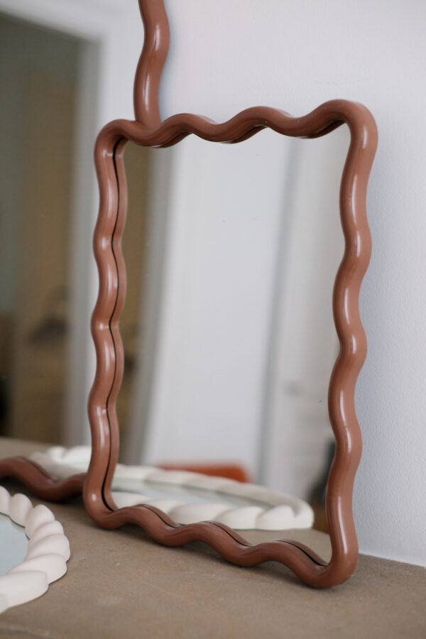 miroir mural ondulé rectangulaire